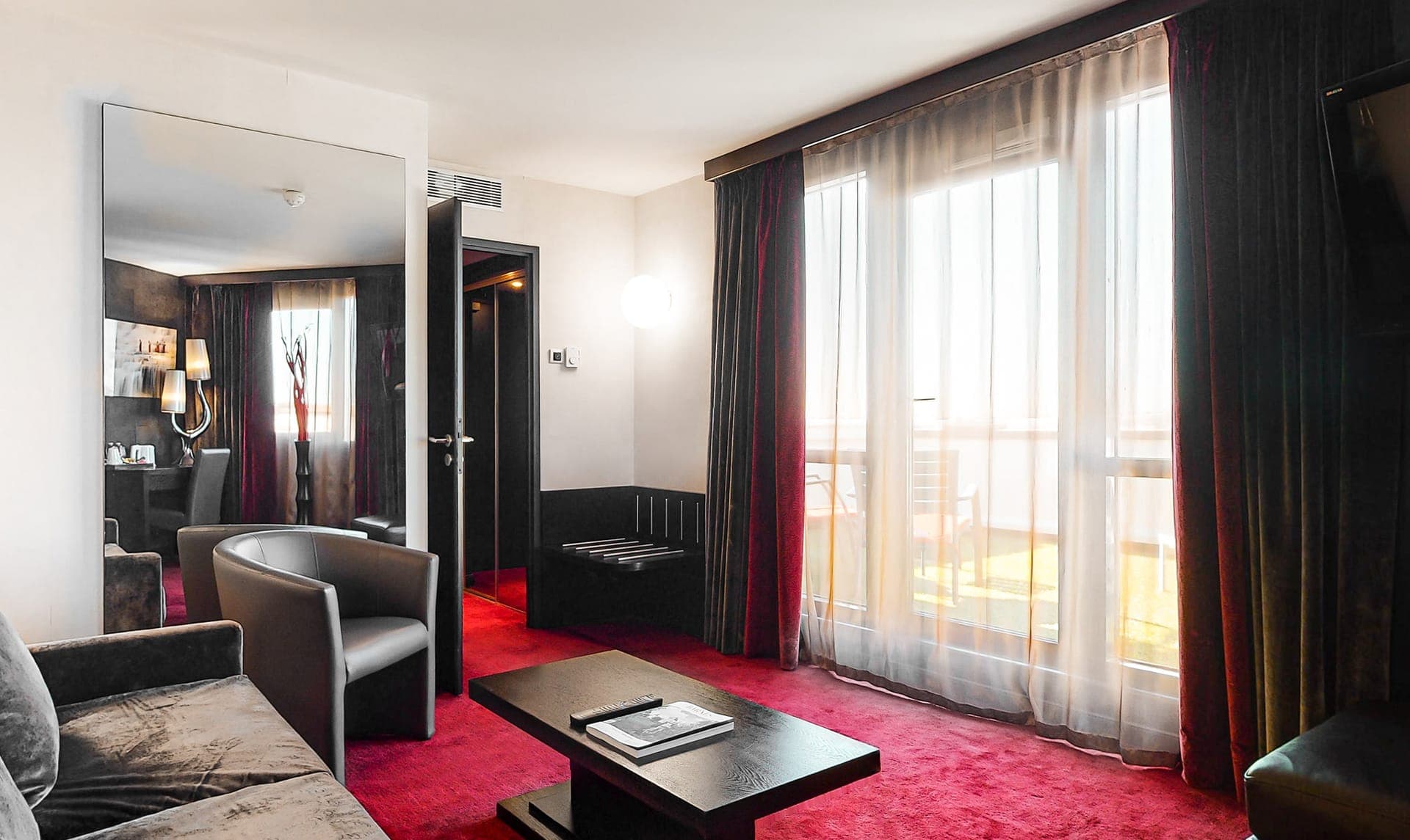 Salón de la Suite con terraza privada