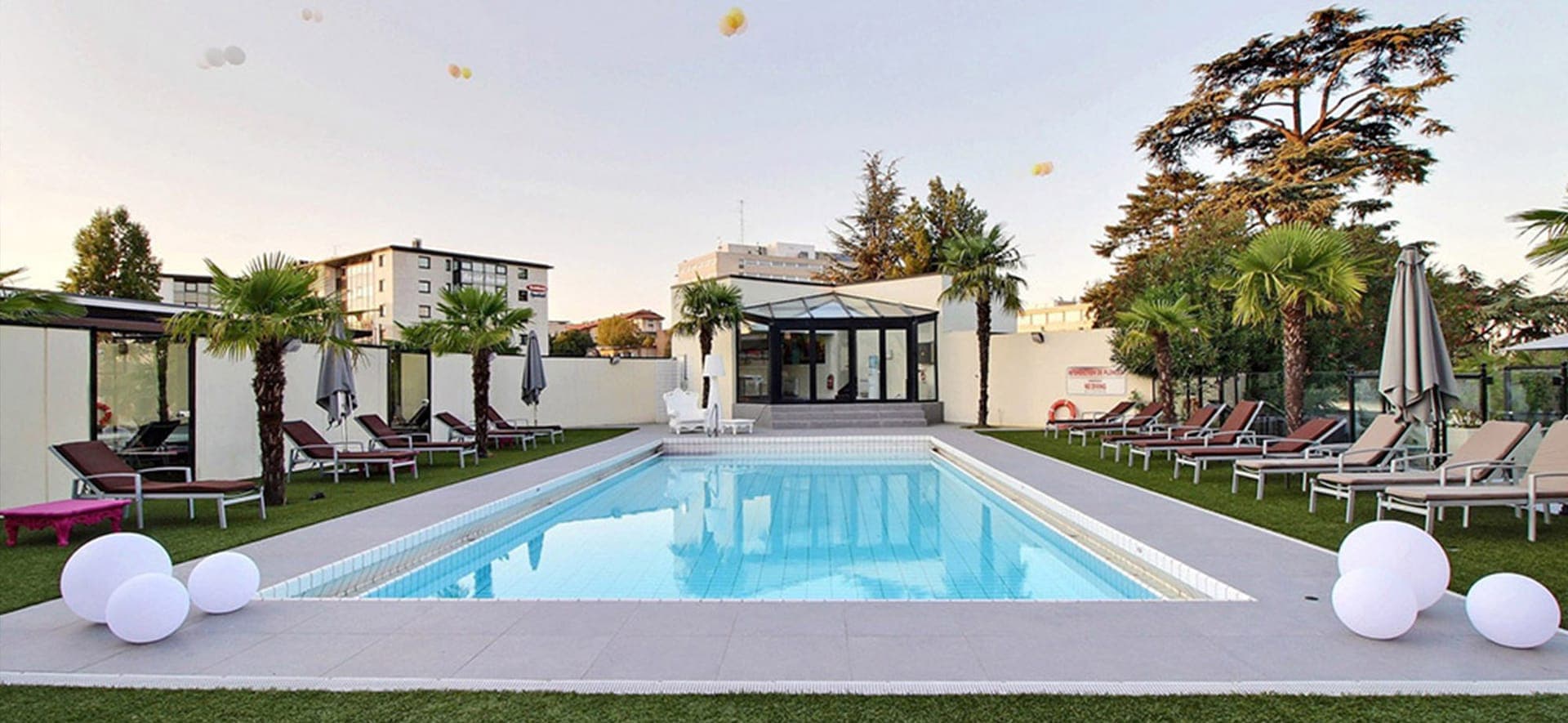 The hotel’s outdoor pool