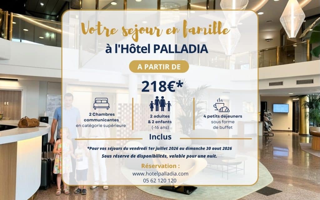 Poster for the summer 2026 family stay offer