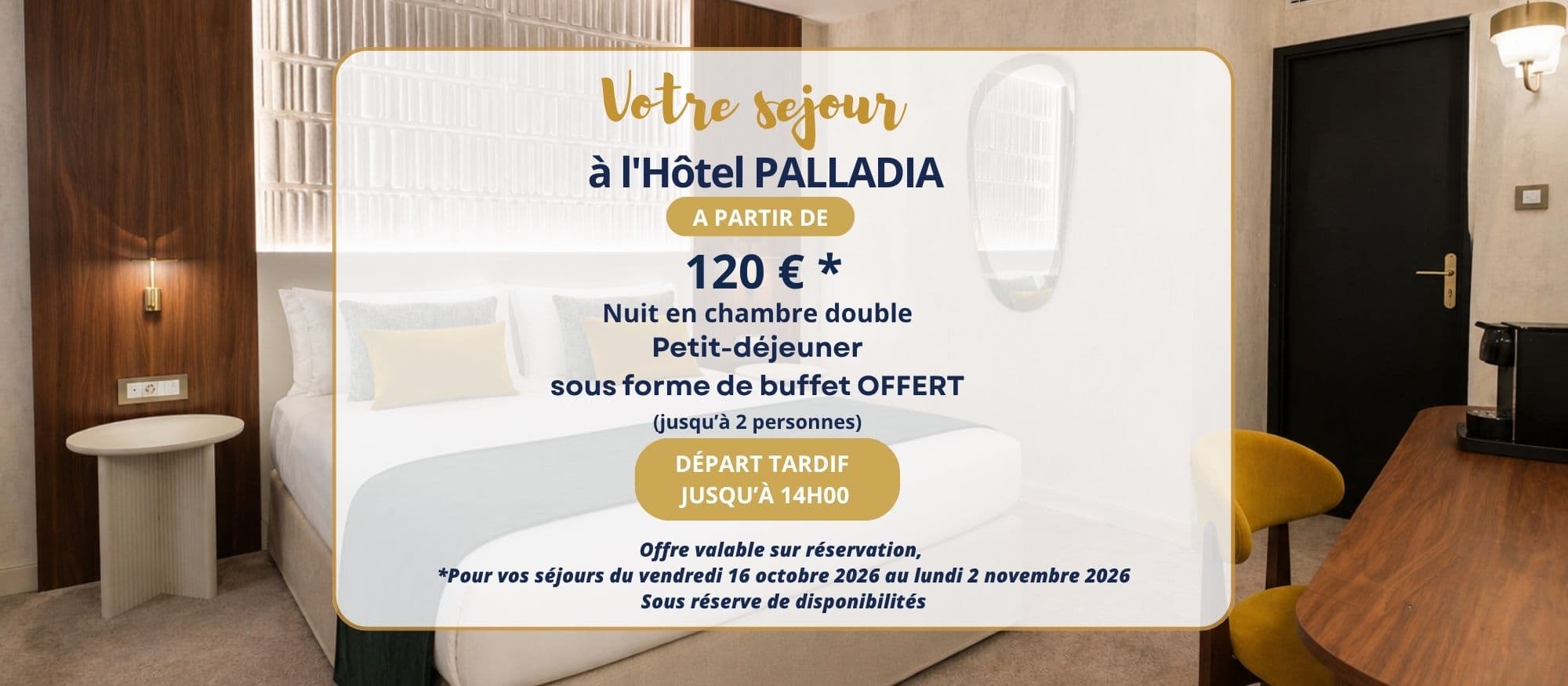 Cartel de la escapada de otoño por 120 €