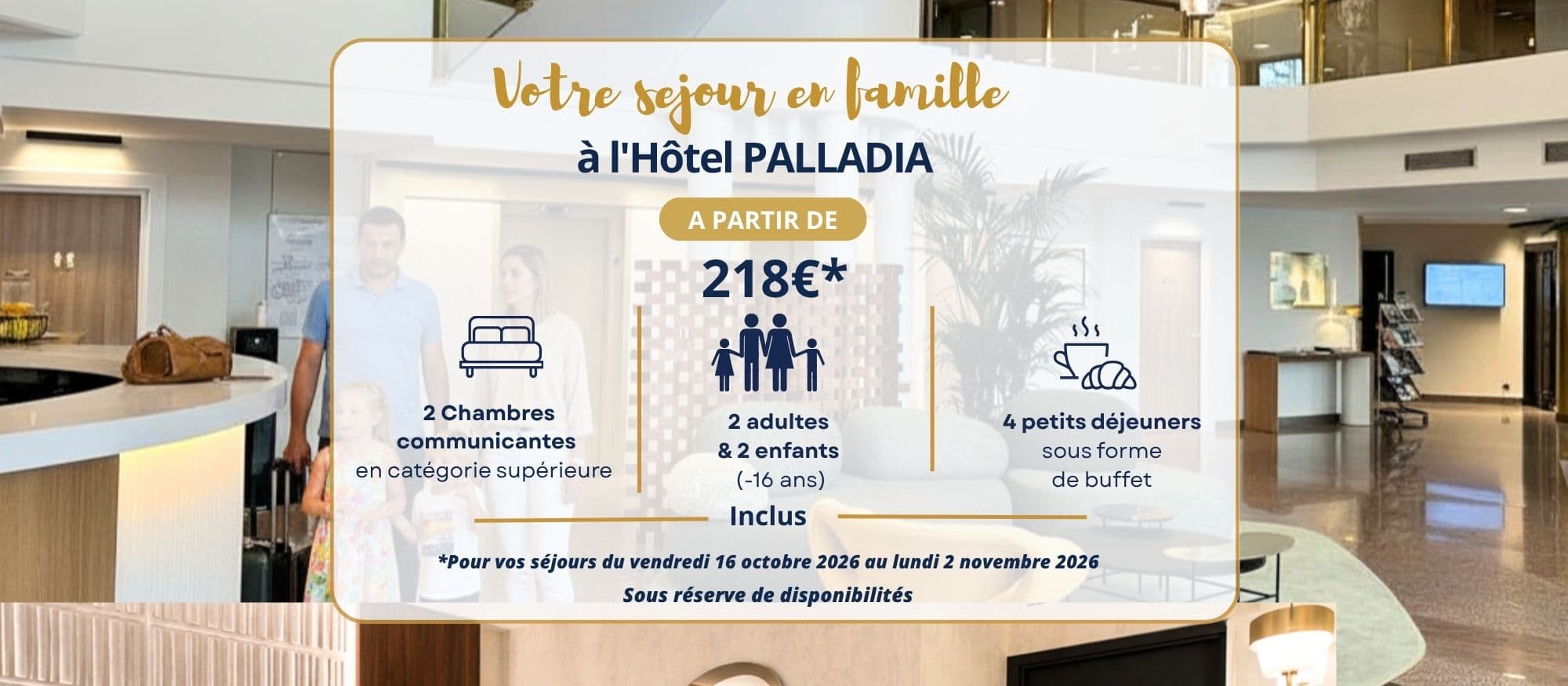 Poster for the autumn 2026 family stay offer