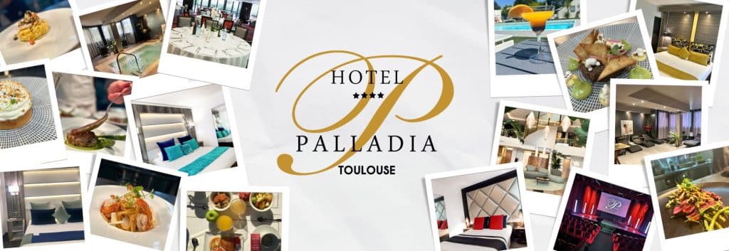 Montage photos avec différentes photo de l'hôtel Palladia.