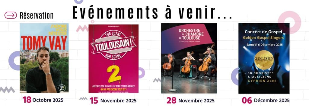 Affiches des spectacles à l'hôtel palladia